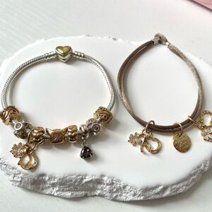 14k Solid Gold Pandora Charm Bracelet